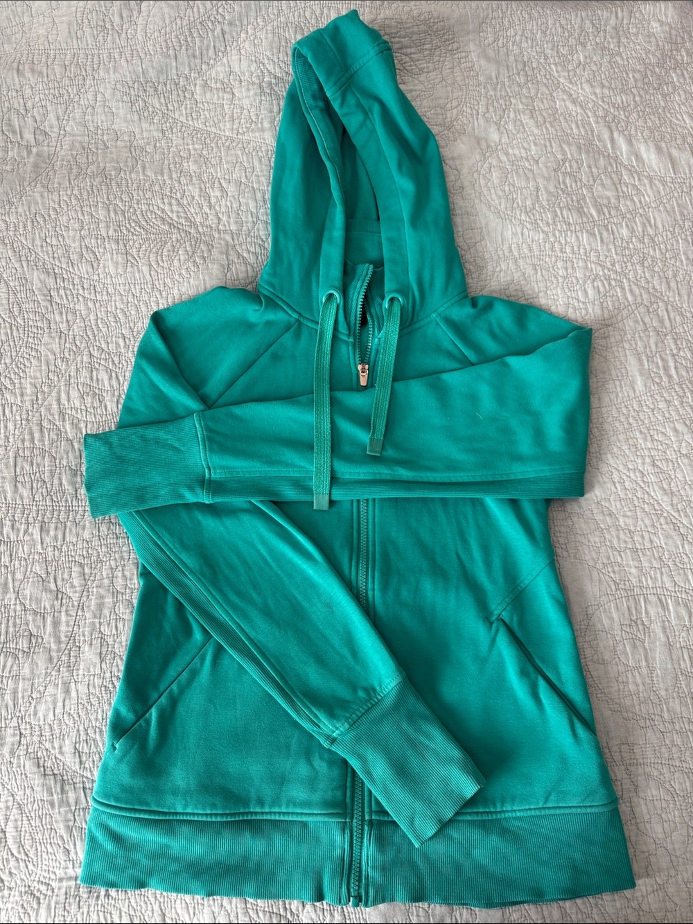 Athleta Teal Full-Zip Hoodie